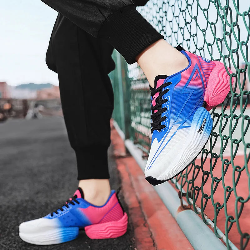 Couple Sports Shoes Professional Marathon Comfortable Jogging Shock-absorbing Training Shoes High Rebound Anti Slip Racing Shoes