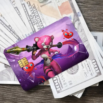 Cuddle Team Leader Fortnite Game Card Stickers for Bank Access Protective Waterproof Film Cover Sticker Surprise Gift