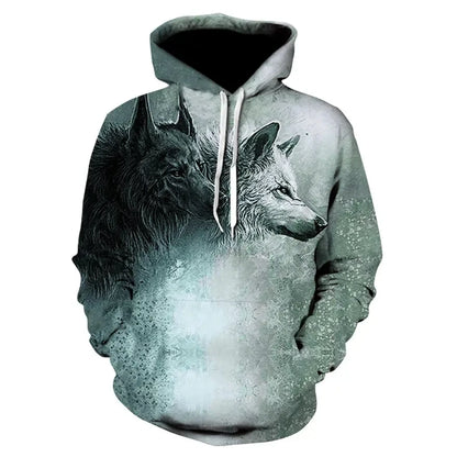 Ferocious Wolf Head Anime Sweatshirt 3D Printed Hoodies Men/Women Fashion Clothing Harajuku Kids Men's Coat