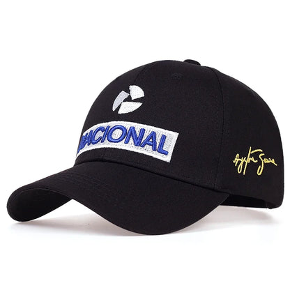Unisex NACIONAL Letter Embroidery Baseball Caps Spring and Autumn Outdoor Adjustable Casual Hats Sunscreen Hat Sports Golf Cap