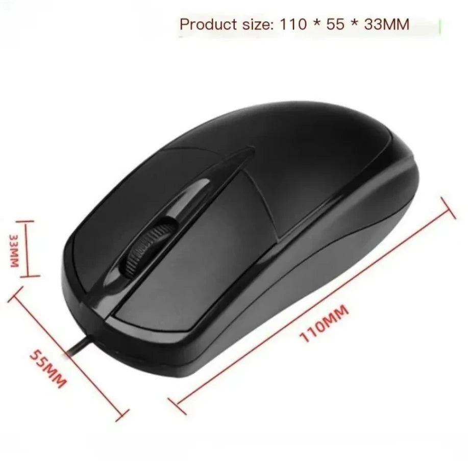 USB Optical Wired Mouse Laptop Home Office Mouse Anti Slip Roller 3D 1200DPI Game Mouse Computer Accessories For PC Desktop