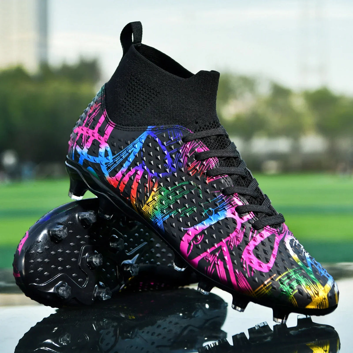 Chaussures de football spéciales pour les nouveaux élèves, chaussures de football d'entraînement pour adolescents, compétitions, tailles 31-46 #   Chaussures de sport d'extérieur montantes pour étudiants