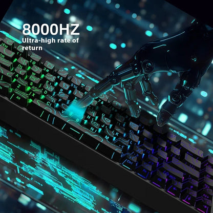 Teclado mecánico IROK Carotmas Mercury68 con interruptores magnéticos, 8K, 68 teclas, RT0.004mm, baja latencia, teclado gaming con cable personalizable para PC, ideal para regalo