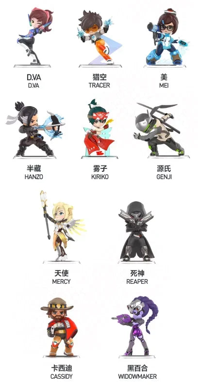 POP MART Overwatch Play of The Game Series Blind Box originale, Mystery Box a sorpresa, graziose action figure anime, ornamenti e statuette