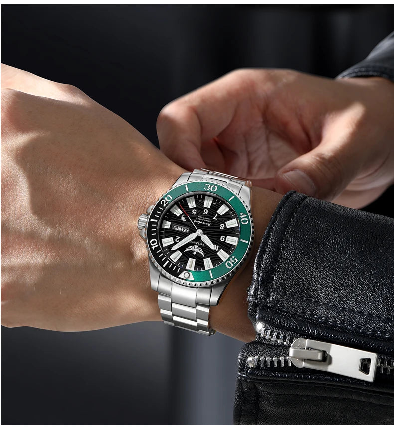 Yelang V1217 300m Diving Solar Watch Japan VS43 Swiss Super Luminous Water Ghost Waterproof Top Sapphire Aluminum Bezel Reloj