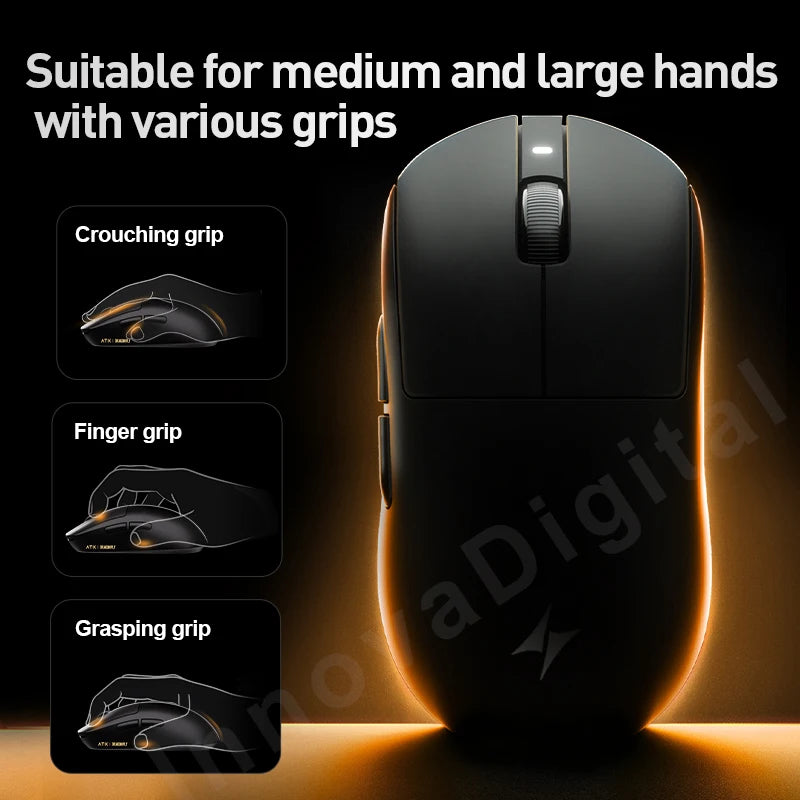 ATK Dragonfly A9 Ultra trådløs gamingmus PAW3950 ultralet tri-mode ergonomisk e-sports FPS-mus til gamere A9 SE Plus