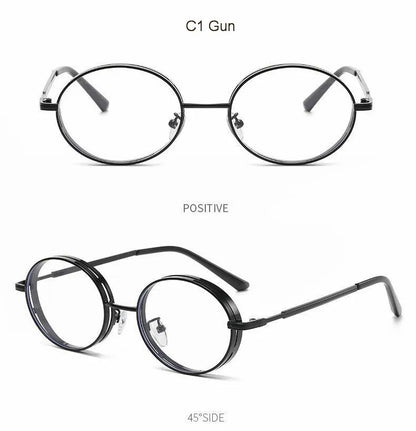 Oval Steampunk Sunglasses For Women Retro Sun Glasses Male Female Brand Designer Metal Frame Eyewear Lentes De Sol Mujer