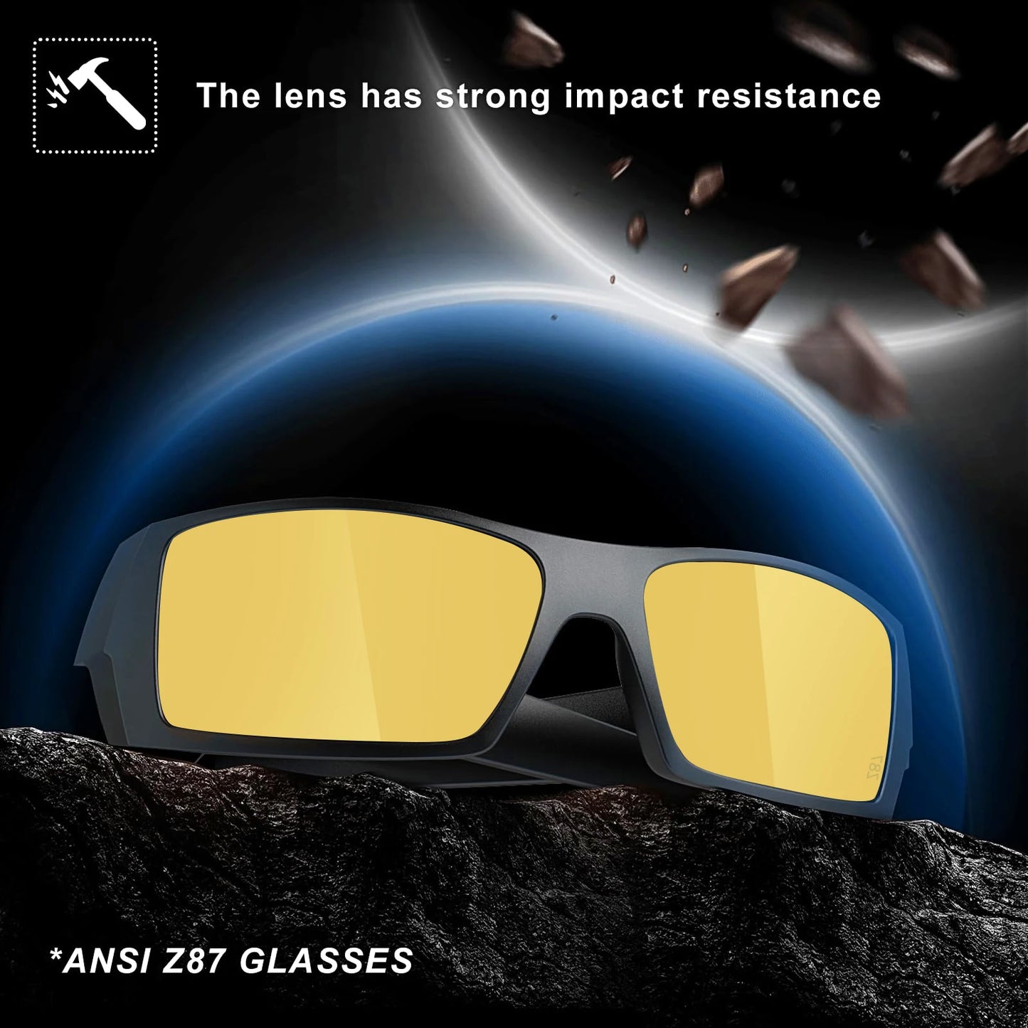 MAXJULI Z87 Polarized Sunglasses Men Wrap Around Sport Driving UV400 Retro Vintage Shield Safety Glasses 8231
