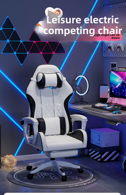 Pánské e-sportovní křeslo pohodlné pro dlouhé sezení, počítačové křeslo s polohováním pro odpočinek, opěradlo