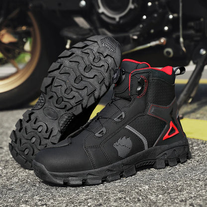 Bottes de moto professionnelles pour hommes, chaussures de course tout-terrain, équipement de moto urbaine, en cuir microfibre ultra-fin