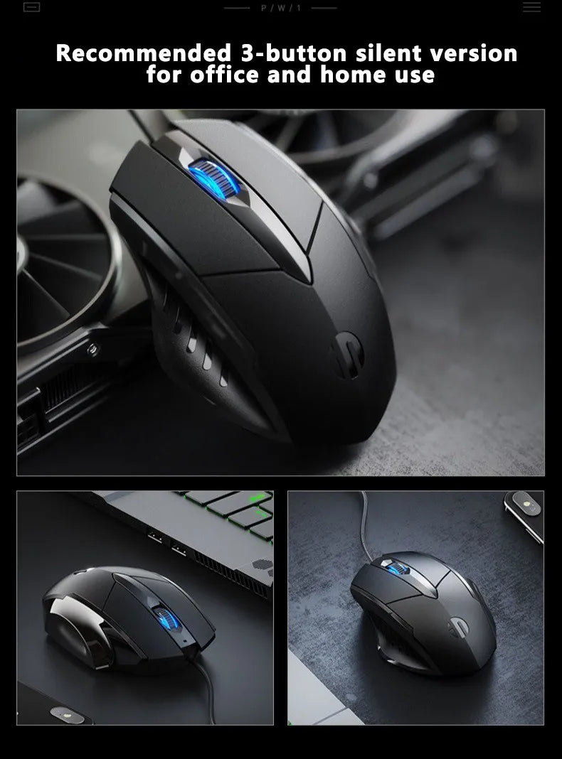 Inphic W1 Wired Mouse Esports Gaming Mouse Macro Programming Definition to Adjust DPI Silent Office Mouse
