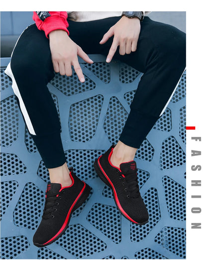 Men's Running Shoes Breathable Light Comfortable Men's Casual Shoes Tennis Outdoor Slip-On Walking Sneakers