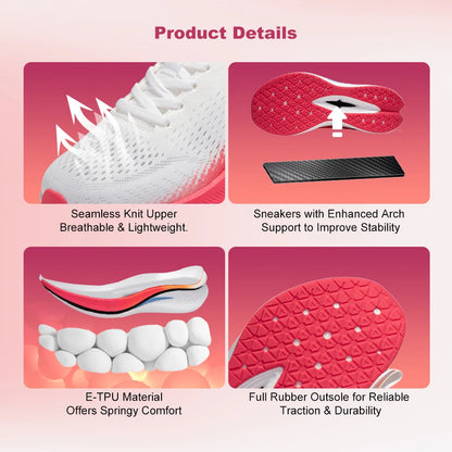 Baasploa Running Shoes Men Carbon Plate Professional Cushioning Anti-Slip Sneaker Female Casual Breathable Jogging Sports Shoes