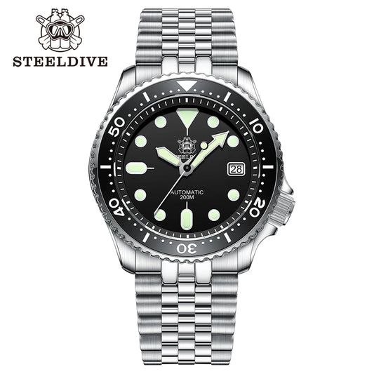 Steeldive SD1973 Men's Dive Watch Automatic Mechanical Men's Watch NH35 Bracelet 41mm Diver Watch