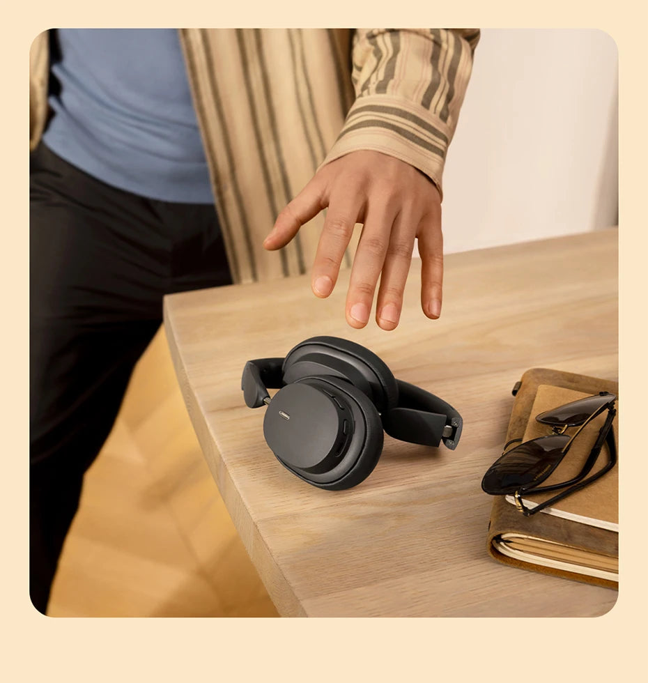 Cuffie over-ear wireless Bluetooth 5.3 Baseus – Driver HiFi da 40mm, autonomia di 70H, headset pieghevole con audio spaziale