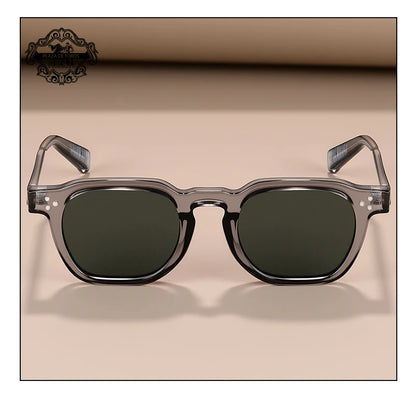 Classics Rivets Style Retro Sun Glasses for Women TR90 Frame Polygon Polarized Sunglasses UV400 Male Black Green 2025 Summer