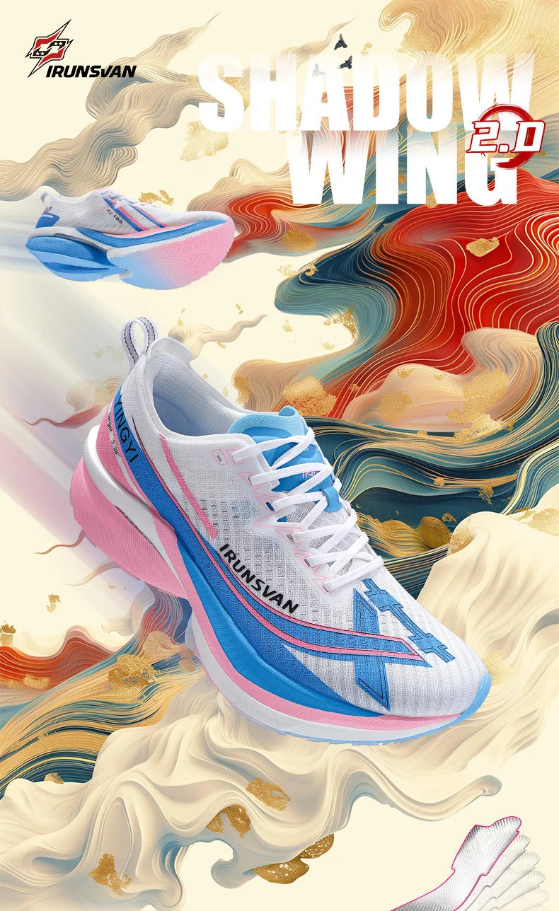 IRUNSVAN Men's Full-Palm Carbon Plate Marathon Road Running Shoes With Quick Rebound And Full Power Sports Shoes