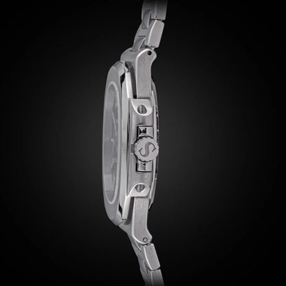 Orologio da uomo Sugess automatico meccanico da polso, movimento Miyota 9015, quadrante MOP, luminoso, impermeabile 5bar, bracciale di lusso S466