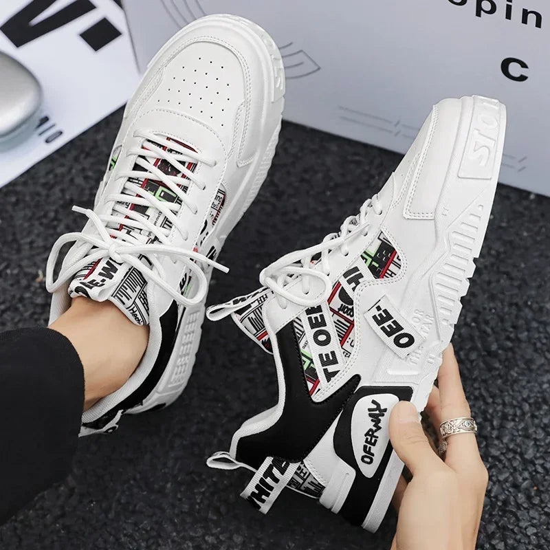 Sapatilhas de skate para homem, verão, em pele, casuais, moda, outdoor, corrida, desporto, caminhada, ténis, plataforma, designer, luxo