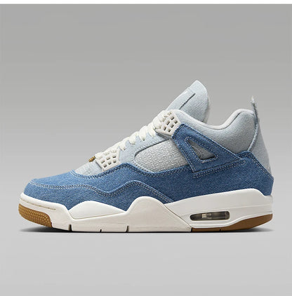 Nike äkta JORDAN stötdämpande mid-top basket skor i denim för damer med luftkudde IB6716-100