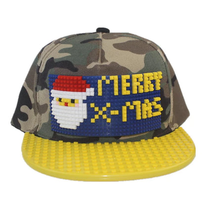 Karikatūrinės „Patchwork“ beisbolo kepurės, „DIY“ blokai, „Snapback“ kepurės, hiphopo kepurės vyrams ir moterims, nuimami „Pixels“ elementai, „Dad Hats“ kepurės, kepurės vaikams ir suaugusiems