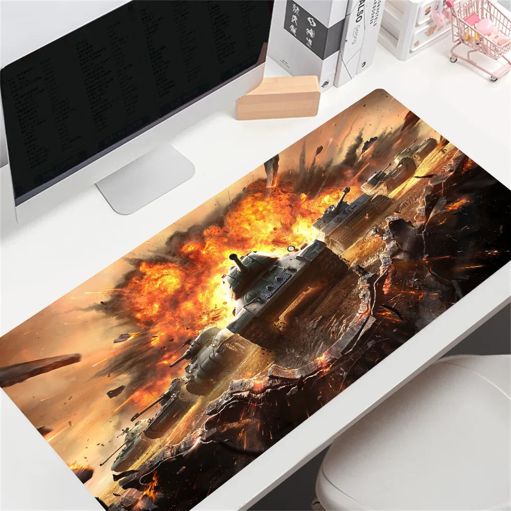 HD Custom World of Tanks – veľká herná podložka pod myš, veľký rozmer, anime podložka pod myš, personalizovaná pre CS:GO, Zelda, World of Warcraft, podložky na stôl