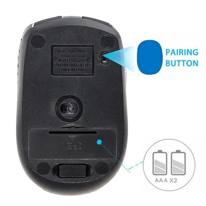 Ratón inalámbrico óptico 2.4GHz con receptor USB para gaming, 6 botones, para ordenador PC, portátil y accesorios
