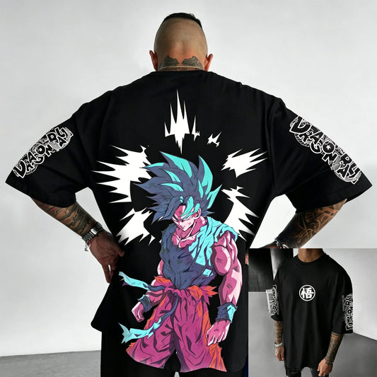 Dragon Ball Z Print Short Sleeve Cotton T-Shirt Son Goku Vegeta Men Women Clothes Harajuku Y2k Tee Vintage Summer Streetwear