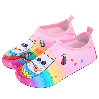 Sapatos aquáticos macios e dobráveis para rapaz e rapariga, para praia, verão, atividades ao ar livre, caminhar na água, natação, surf e mar, de secagem rápida