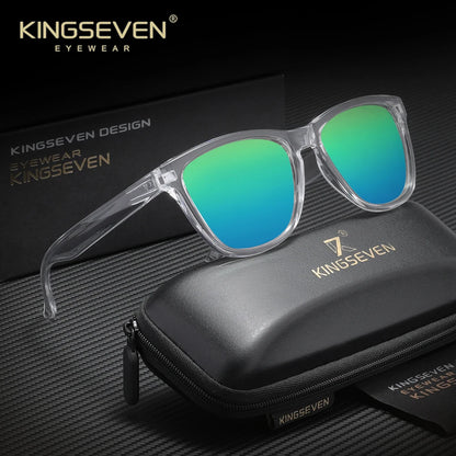 KINGSEVEN Brand Casual Driving Glasses Square Frame Men's Sunglasses Polarized Outdoor Travel Eyewear