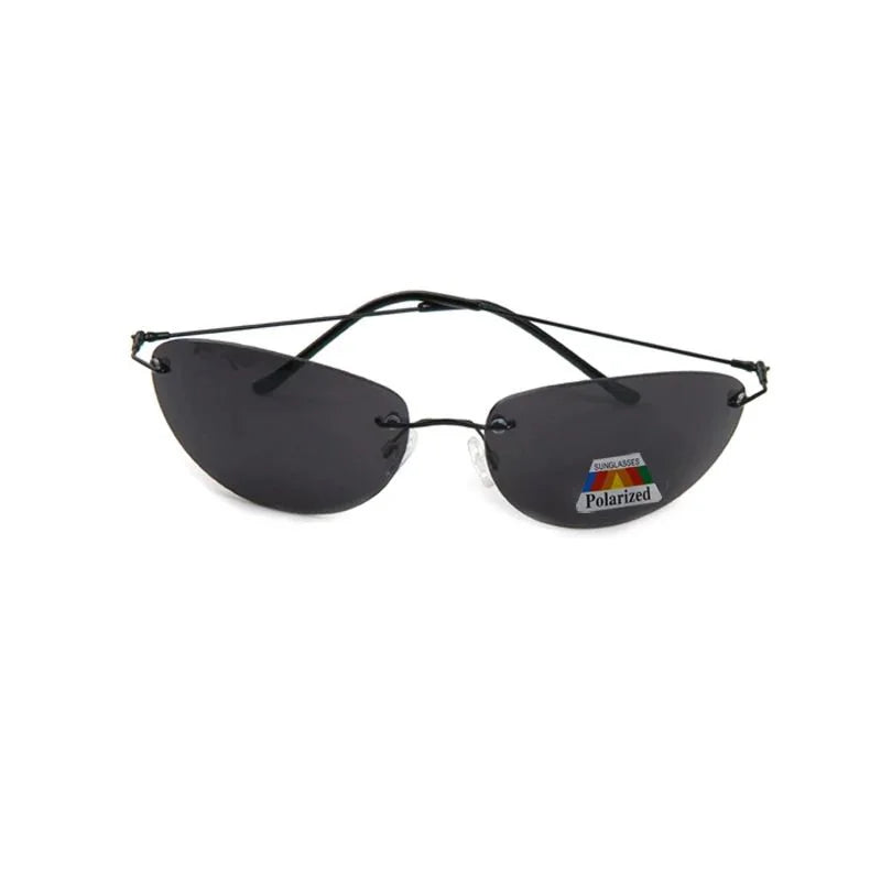 Cool The Matrix Neo Style Polarized Titanium Sunglasses Ultralight Rimless Men Driving Brand Design Sun Glasses Oculos De So