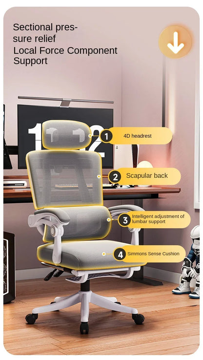 Ergonomic Mesh Office Chair with Lumbar Support, High-Back Computer Desk Chair for Adults, Comfortable Task Chair for Long Hours