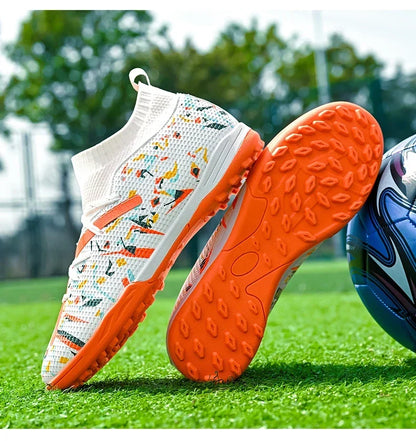 Chaussures de football pour hommes, chaussures de football professionnelles pour l'extérieur, chaussures de match de football, futsal, unisexe, respirantes, crampons d'entraînement, antidérapantes pour gazon