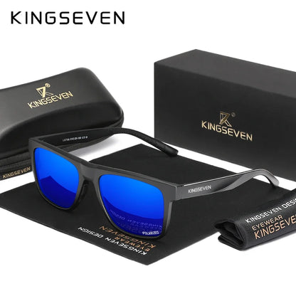 KINGSEVEN Brand Trendy Rectangle Frame Sunglasses Vintage Polarized Women Men Glasses Causal Driving Eyewear UV400