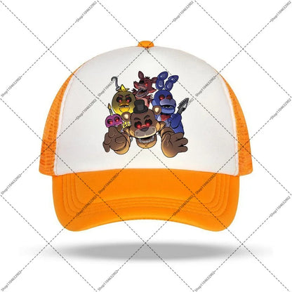 FNAF beisbolo kepurė „Five Nights at Freddy’s“ unisex kepurės nuo saulės su animacinių filmų ir anime motyvais, berniukams ir mergaitėms skirtos mados kepurės, gimtadienio šventės dovanos