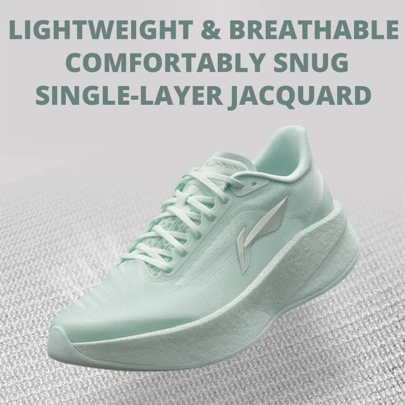Li-Ning Women's CHAOYING Cushion Running Shoes BOOM Lightweight Rebound TEMPO BOUNCE Flexible Li-Ning Comfortable Sneakers ARBW008