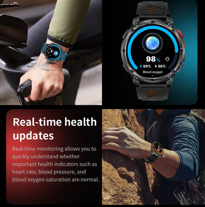 New T-REX3 Ultra 1100mAh Battery SmartWatch 10ATM Waterproof GPS Compass Flashlight 1.7" AMOLED HD Call Sports Smart Watch Men