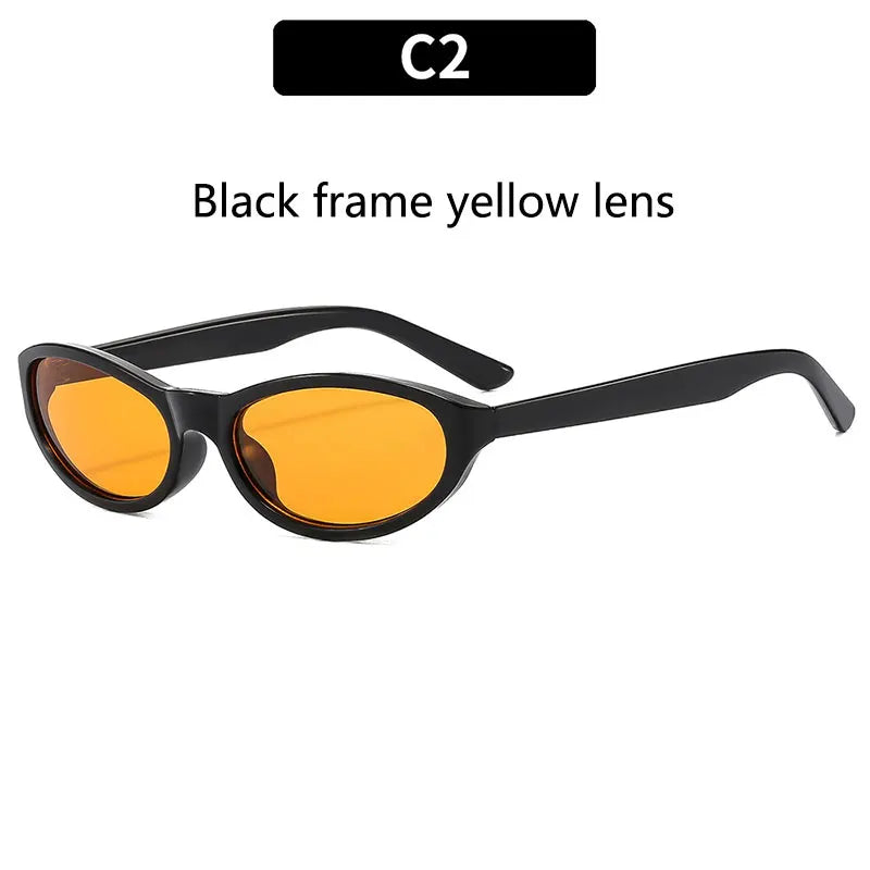 BOYSEEN Men's Hip Hop Style Sunglasses Narrow Frame Orange Eyewear UV400 Travel Beach Sunglasses U400
