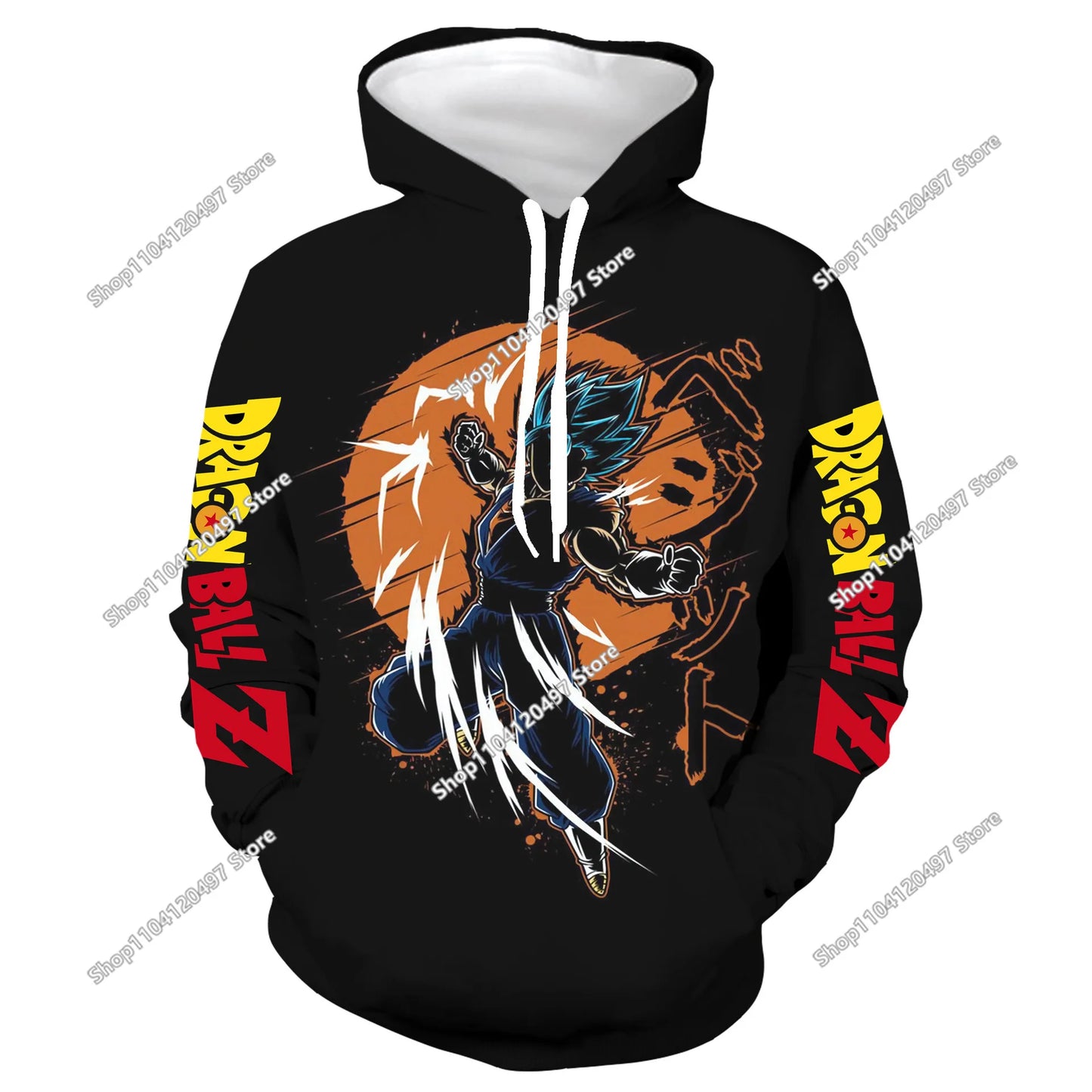 Sudadera con capucha Dragon Ball para niños y niñas, nuevo estilo de otoño e invierno, creativa, holgada y versátil