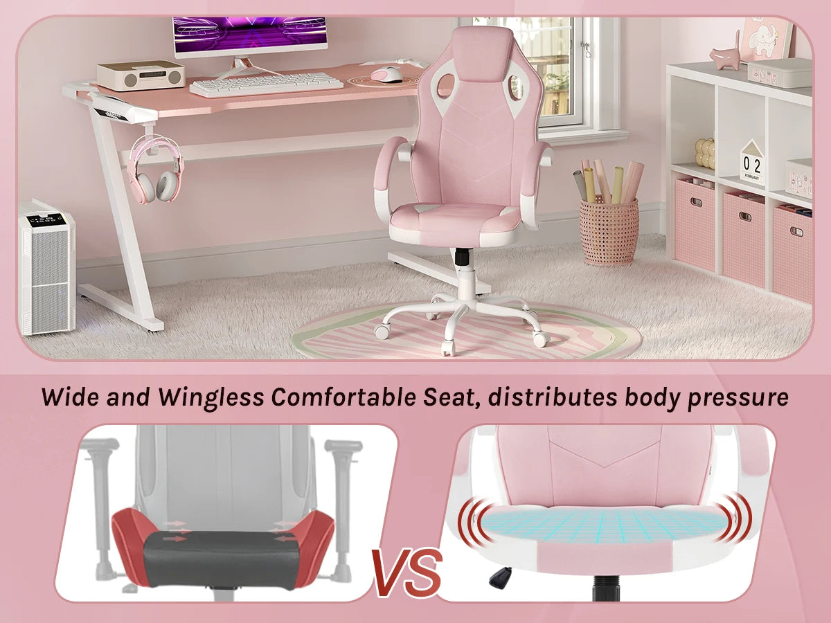 WOLTU Ergonomic Design Gaming Chair Gamer Armchair Office Computer Chair Tilt Mechanism Adjustable Height 360° Swivel High Back