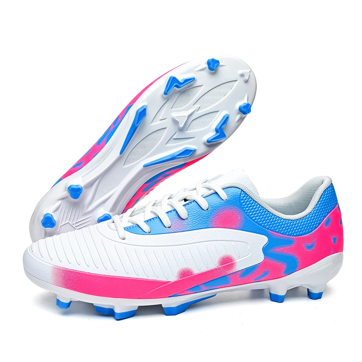 Chaussures de sport tactiques unisexes à crampons pour terrain ferme, tige en PU tissé, crampons TPU AG FG, adhérence supérieure, antidérapantes, chaussures d'entraînement pour hommes