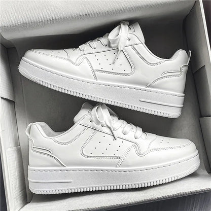 Chaussures pour hommes printemps-été, nouvelles baskets respirantes, chaussures blanches tendance et polyvalentes à semelle épaisse pour hommes, chaussures de sport et décontractées
