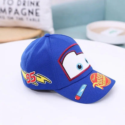 Lightning McQueen spring, autumn and summer children's hat cartoon Cars peaked hat sun protection casual baseball cap gift