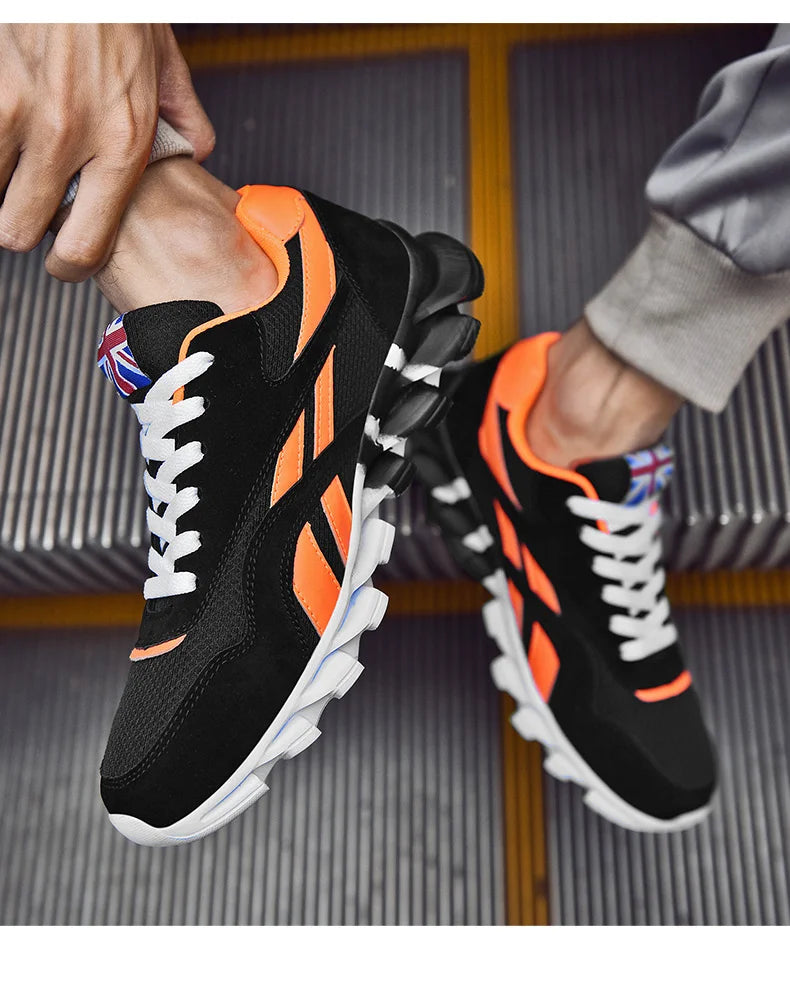 men's and women's running shoes breathable casual sneakers anti-slip vibration comfortable walking shoes 38-46