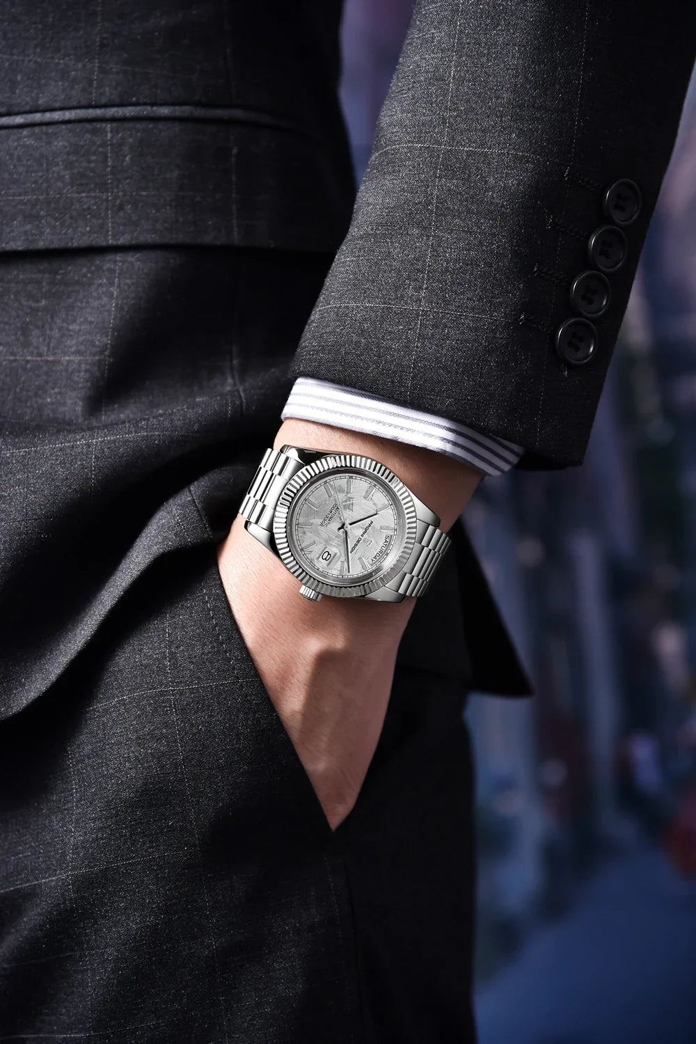 PAGANI DESIGN DD40 men’s watch – Rose gold model, luxury mechanical wristwatch, automatic movement, sapphire crystal with anti-reflective coating, water-resistant