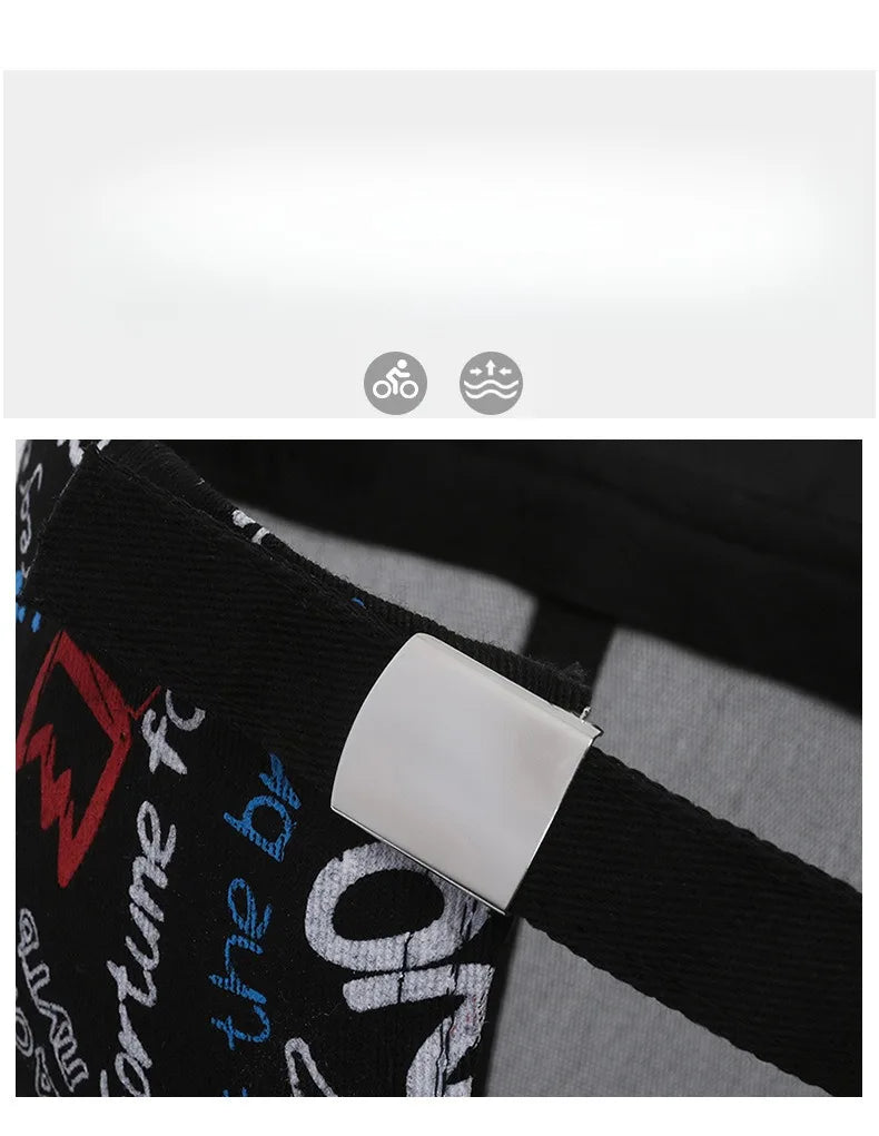 Cappellino da baseball unisex in cotone con graffiti, stampa snapback hip hop alla moda per donna e uomo