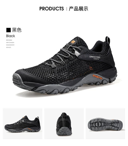 HUMTTO Hiking Shoes Men Breathable Outdoor Sports Climbing Shoes Hunting Shoes Women Trekking Sneakers Ankle Boots Tactical Shoe