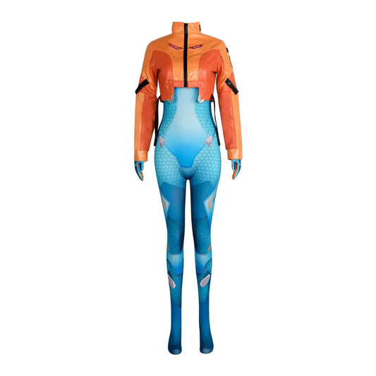Game Overwatch 2 Juno Cosplay-Kostüm mit Perücke, Anzug und Komplettset, Support-Heldin-Kleidung für Halloween und Karneval, Juno Teo Minh für Damen und Mädchen