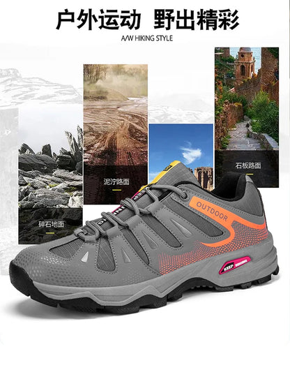 New Outdoor Men's Shoes Men's Anti-Slip Mountaineering Shoes Travel Hiking Adventure Footwear Fashionable Casual Sneakers