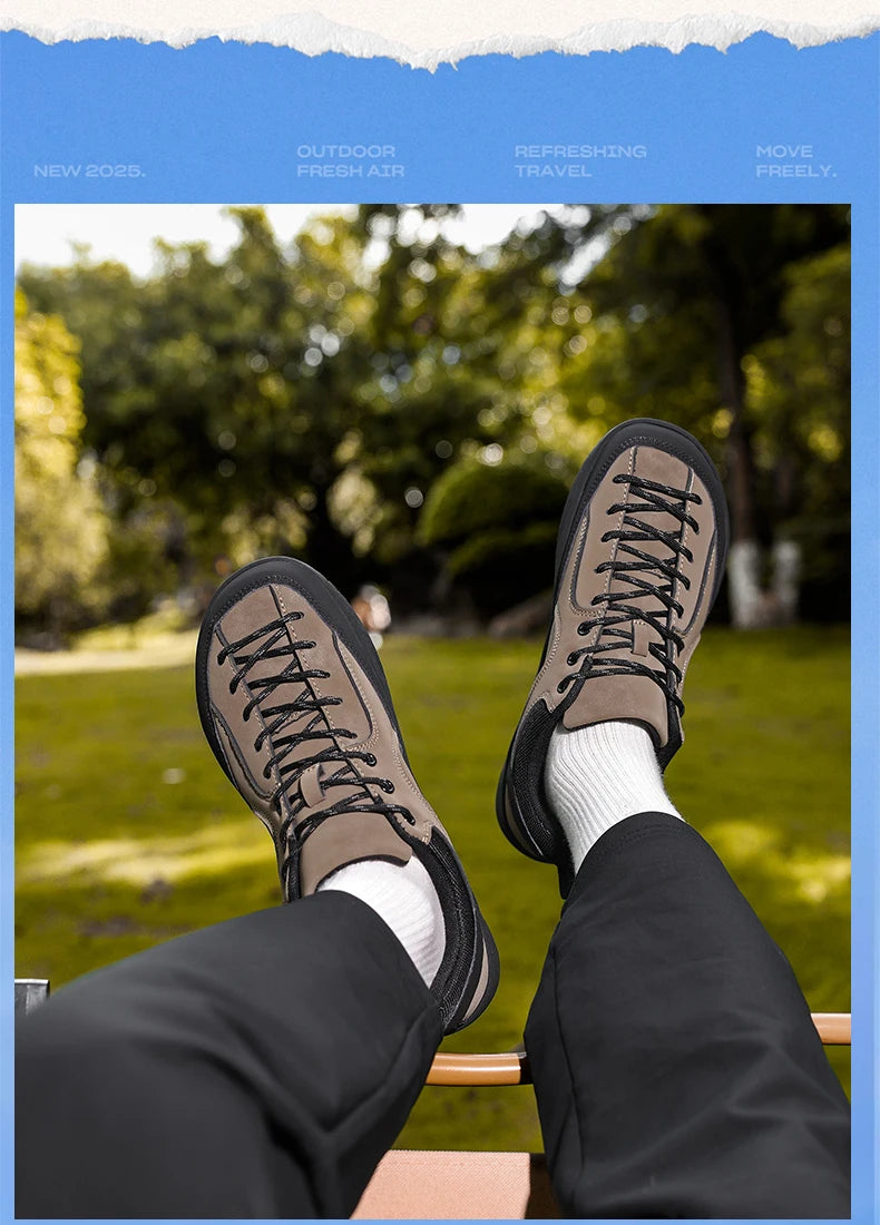 2026 nye brede herresko – minimalistiske barfodssneakers til vandring, zero drop-løbesko, udendørs sneakers med bred tåboks og skridsikker sål